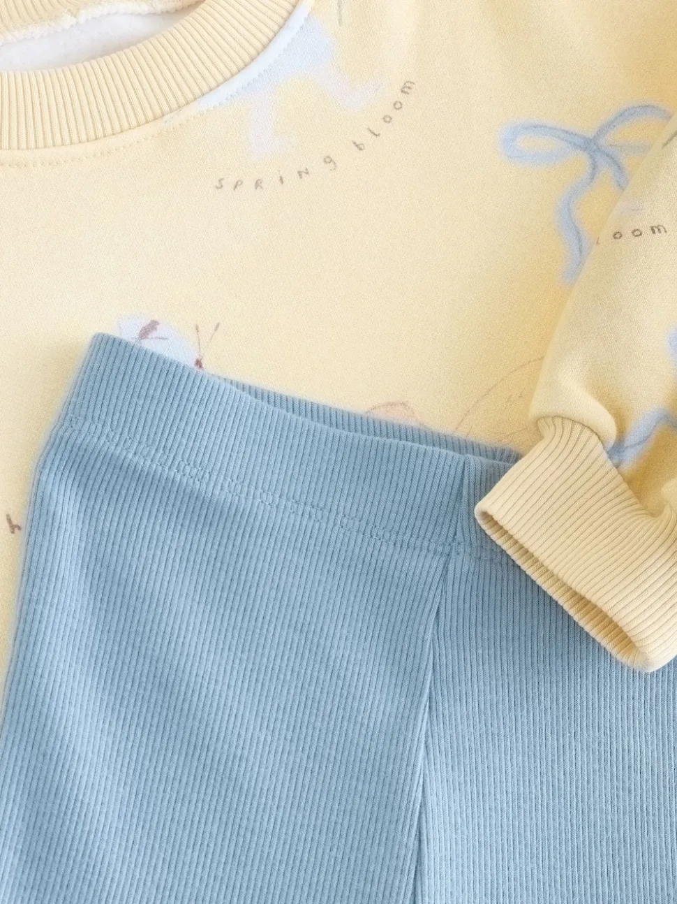 Yellow/Blue Fairy Sweatshirt & Flare Leggings Set (3mths-7yrs)