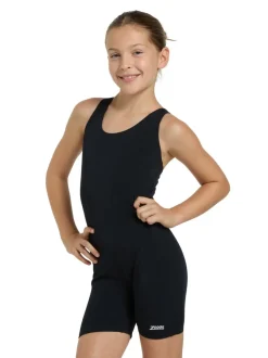 Zoggs Girls Cottesloe Black Legsuit Swimsuit